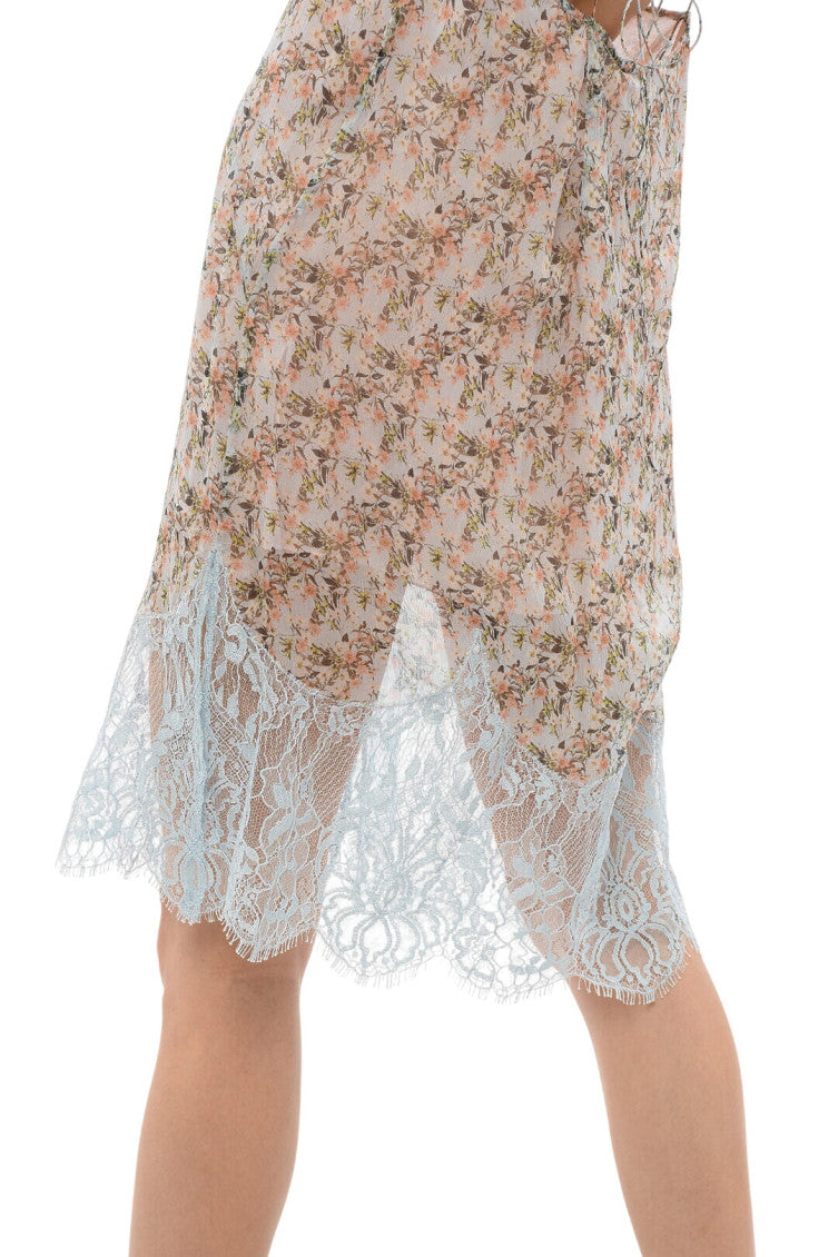 Multicolor Floral Scoop Neck Dress 4
