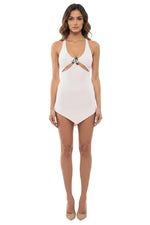 Light Pink Scoop Neck Mini Dress 1