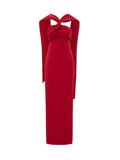 Red Halter Neck Maxi Dress 1