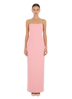Pink Strapless Full Length Dress 1