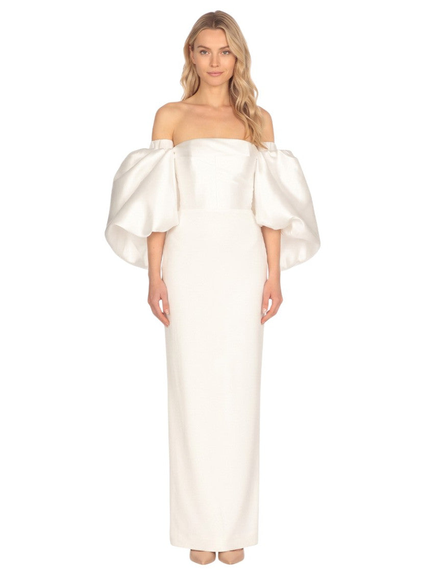White Off Shoulder Maxi Dress 3
