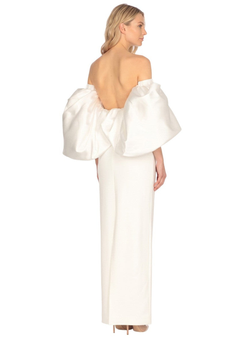 White Off Shoulder Maxi Dress 4