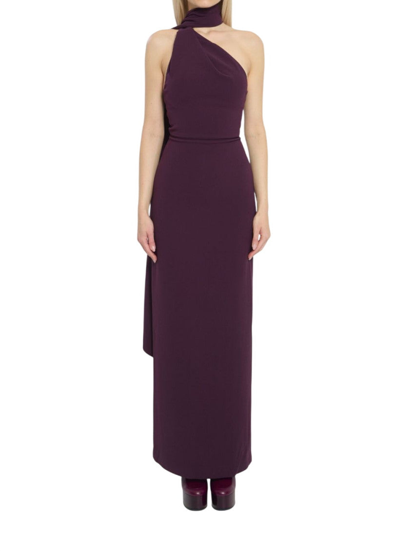 Purple Halter Neck Maxi Dress 1