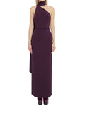 Purple Halter Neck Maxi Dress 1