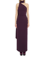 Purple Halter Neck Maxi Dress 1