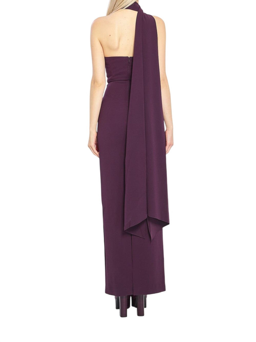 Purple Halter Neck Maxi Dress 2