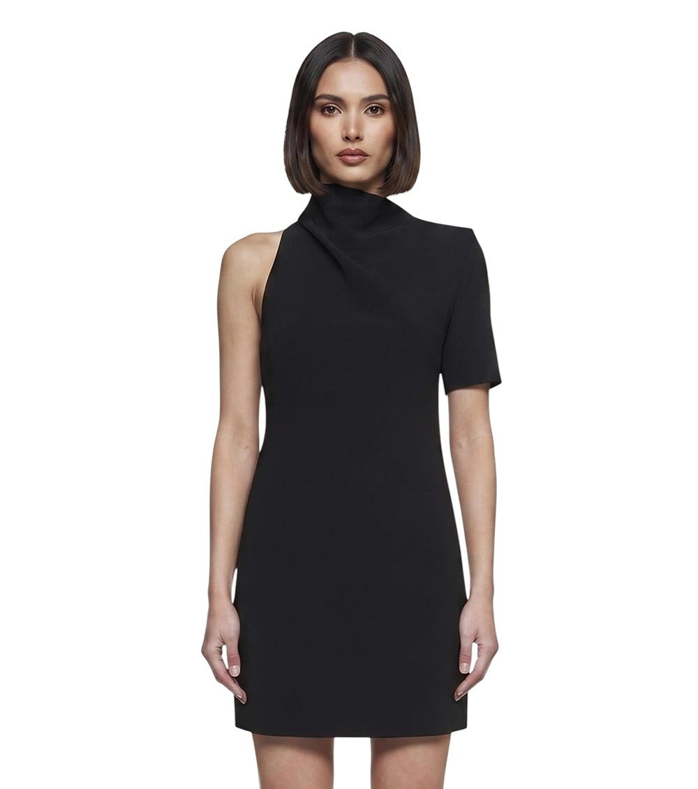Black Turtle Neck Mini Dress 3