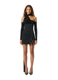 Black Halter Neck Mini Dress 1