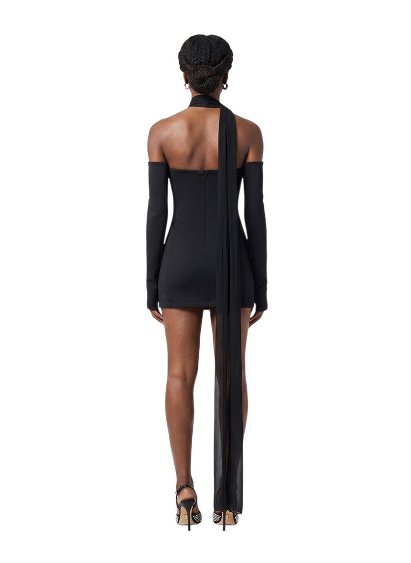 Black Halter Neck Mini Dress 2