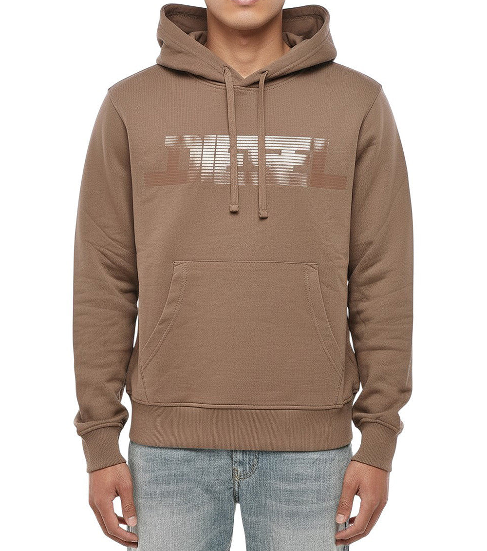 Brown Logo Regular Hoodie 1