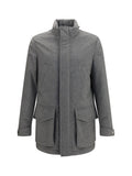 Grey Mock Collar Jacket 1