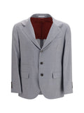 Grey Notched Lapel Blazer 1