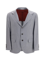 Grey Notched Lapel Blazer 1