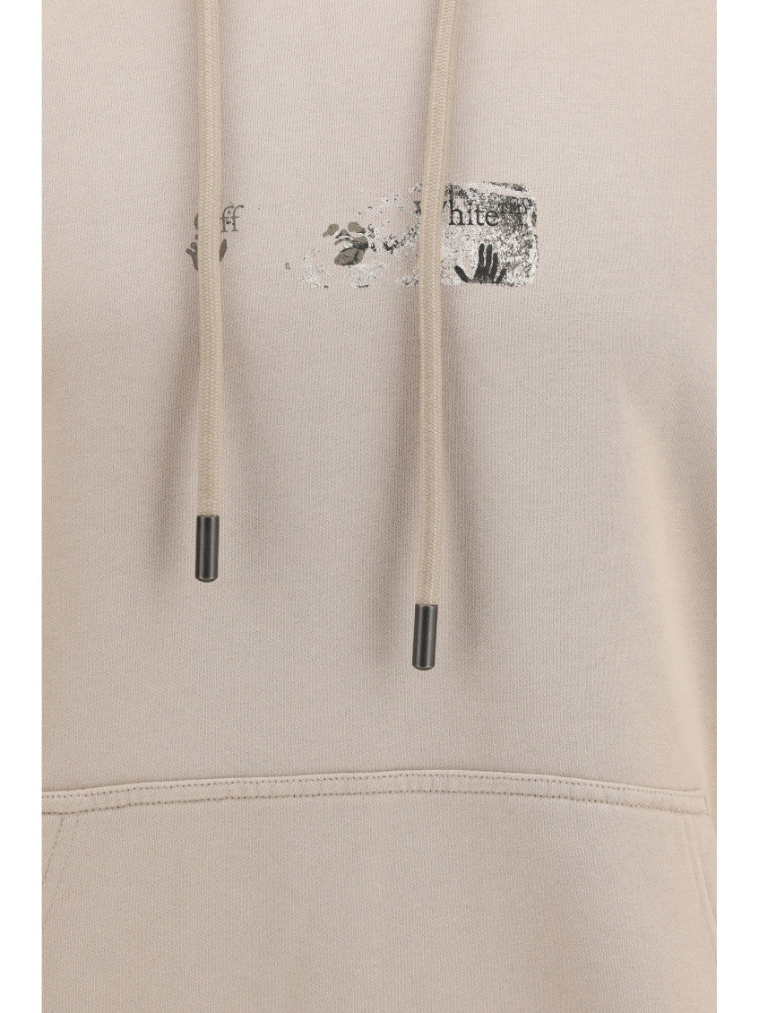 Beige Regular Graphic Hoodie 3
