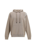 Beige Relaxed Logo Hoodie 1