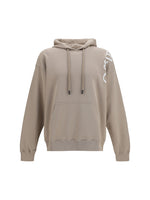Beige Relaxed Logo Hoodie 1