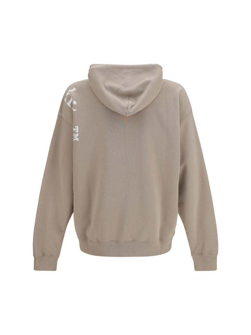 Beige Relaxed Logo Hoodie 2