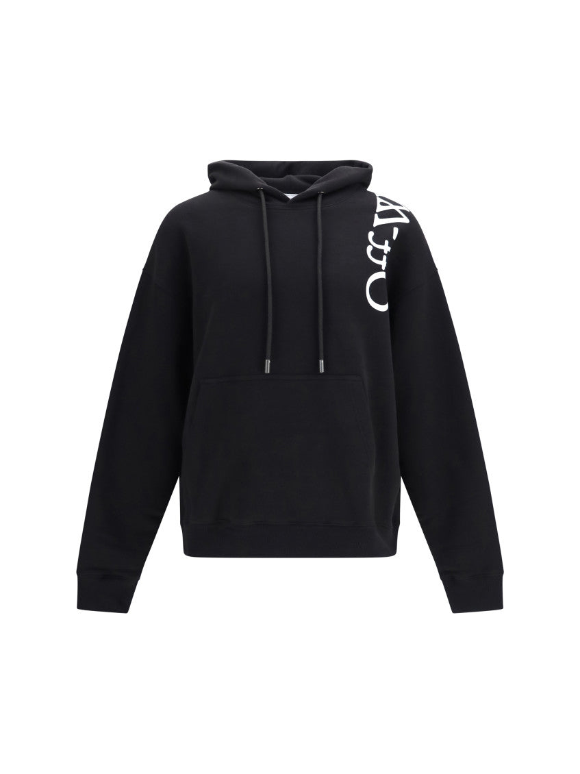 Black Relaxed Logo Hoodie 1