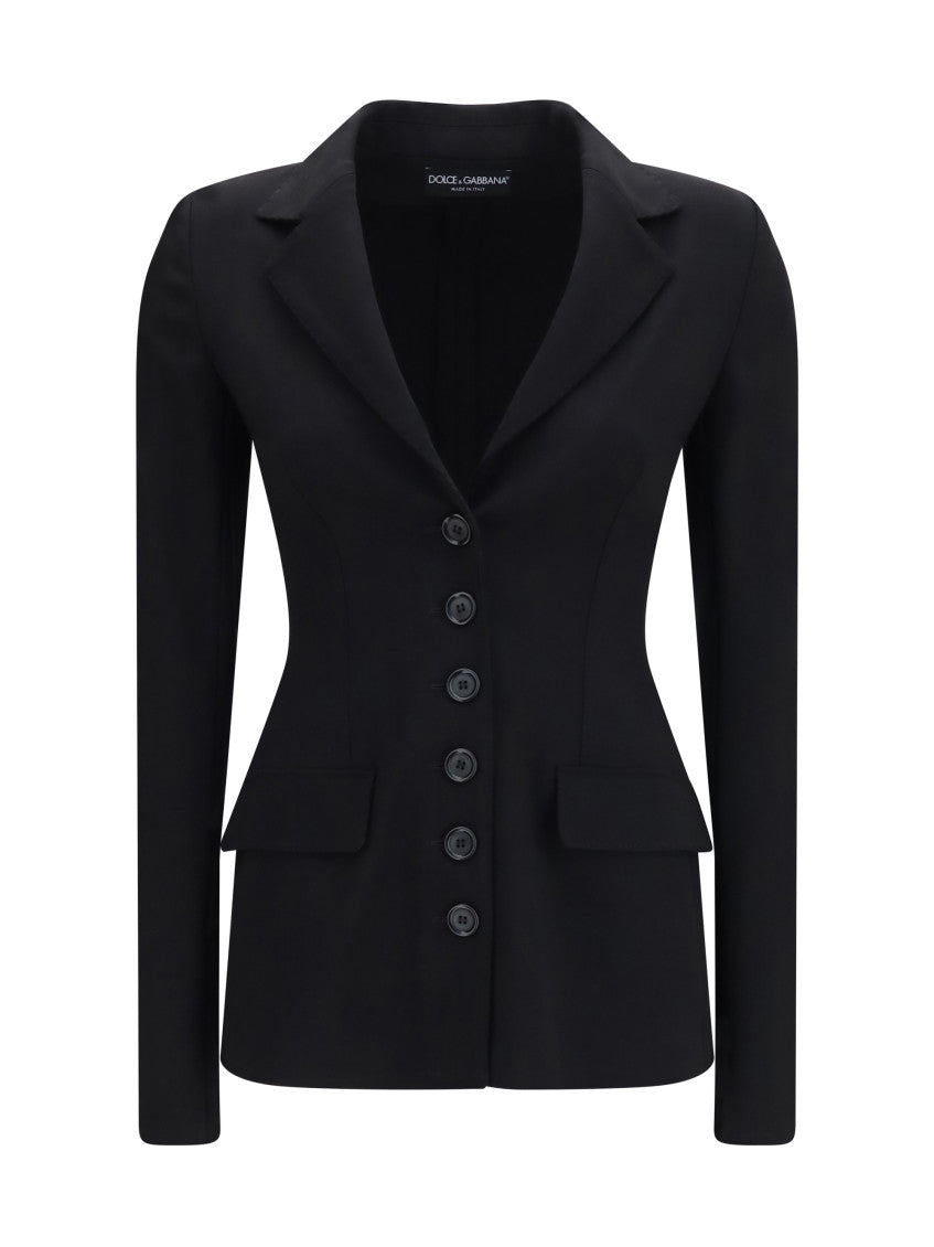 Black Notched Lapel Jacket 1