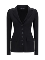 Black Notched Lapel Jacket 1