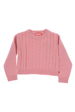 Girls Pink Knitted Sweater 1