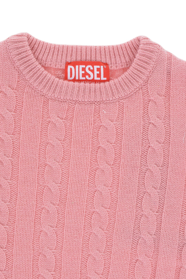 Girls Pink Knitted Sweater 3