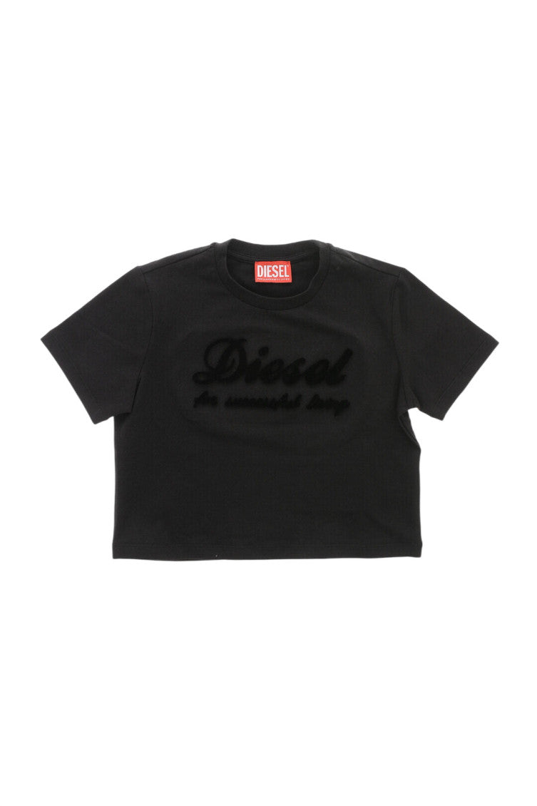 Girls Black Logo T-Shirt 1