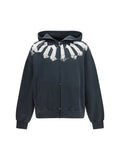 Black Zip Up Logo Hoodie 1