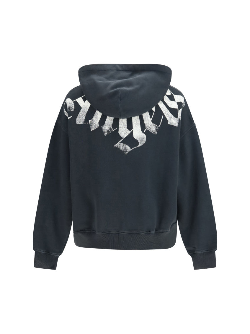 Black Zip Up Logo Hoodie 2