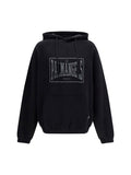 Black Loose Logo Hoodie 1