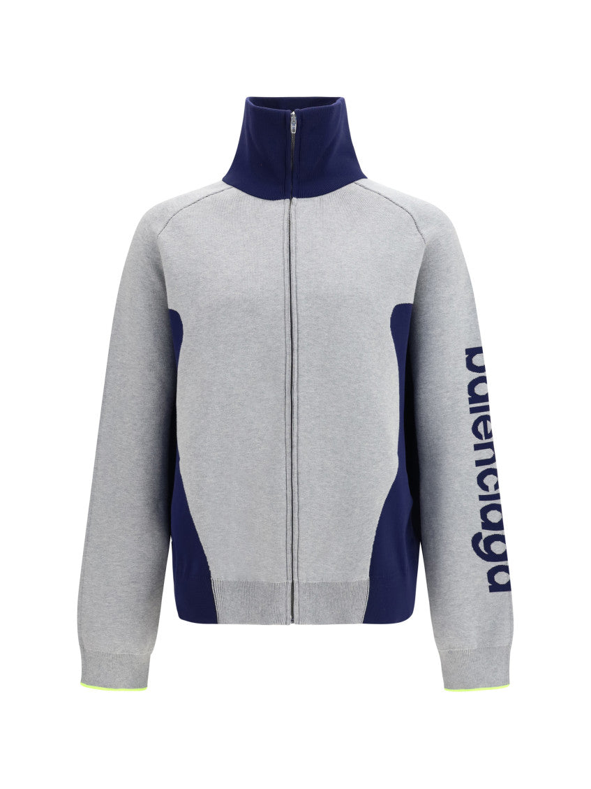 Grey Logo Zip Up Cardigan 1