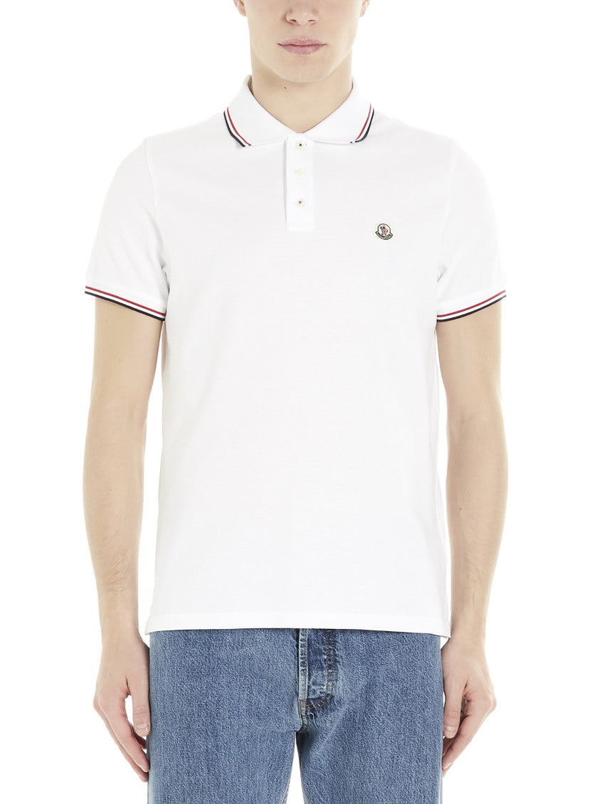 White Logo Shirt Collar Polo 1