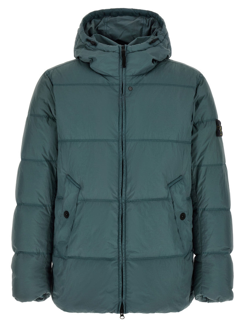 Green Quilted Hood Jacket 1