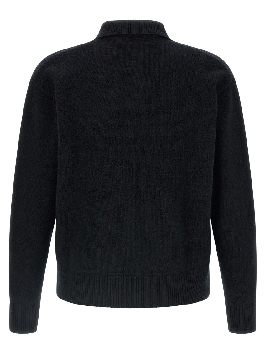 Black Logo Shirt Collar Polo 2