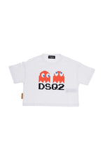 Girls White Graphic T-Shirt 1