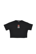 Girls Black Graphic T-Shirt 1