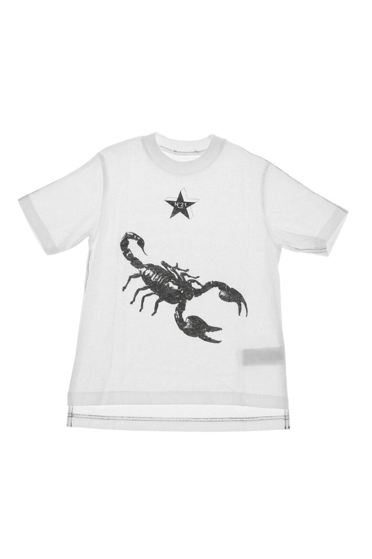 Boys White Graphic T-Shirt 1