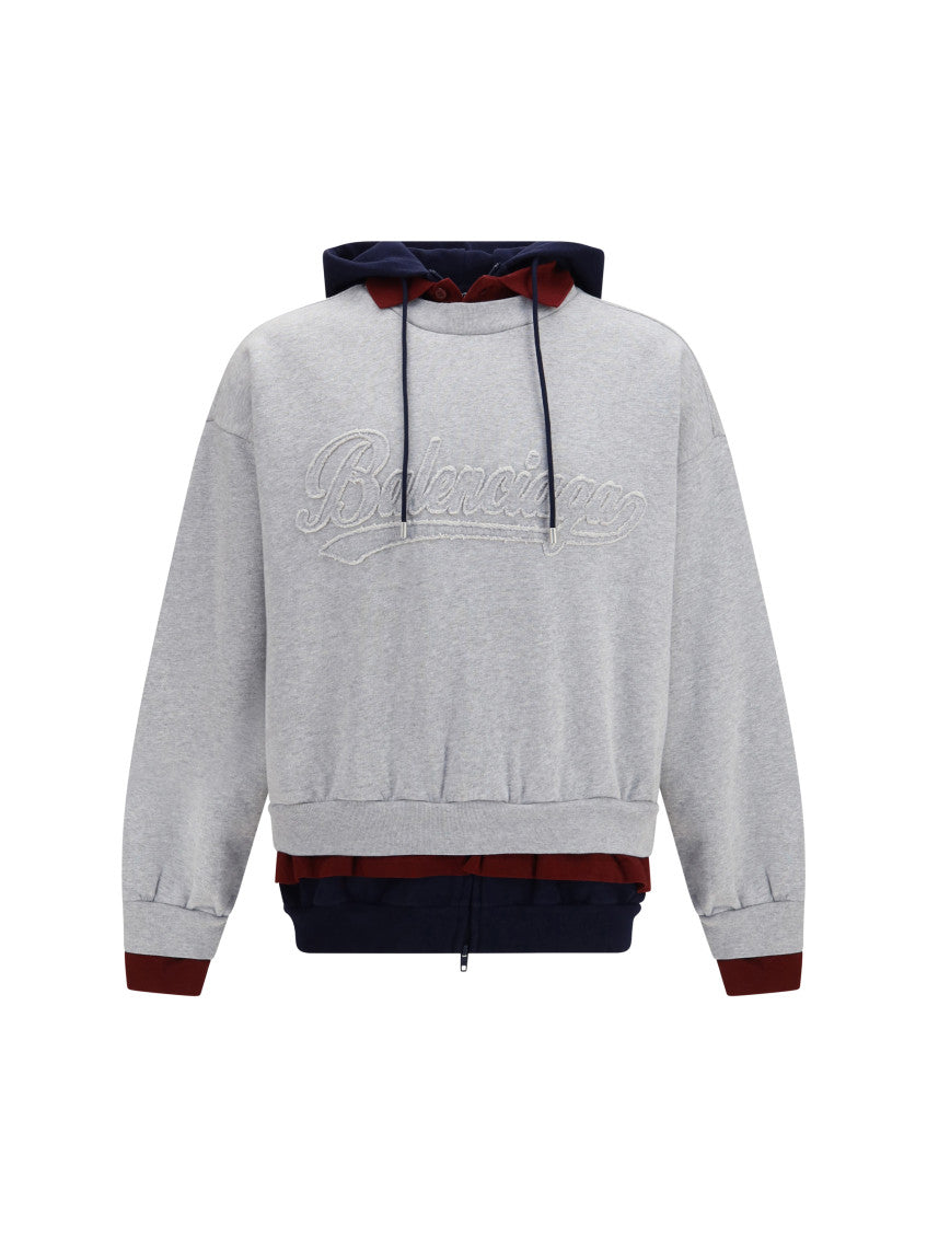 Grey Regular Logo Hoodie 1