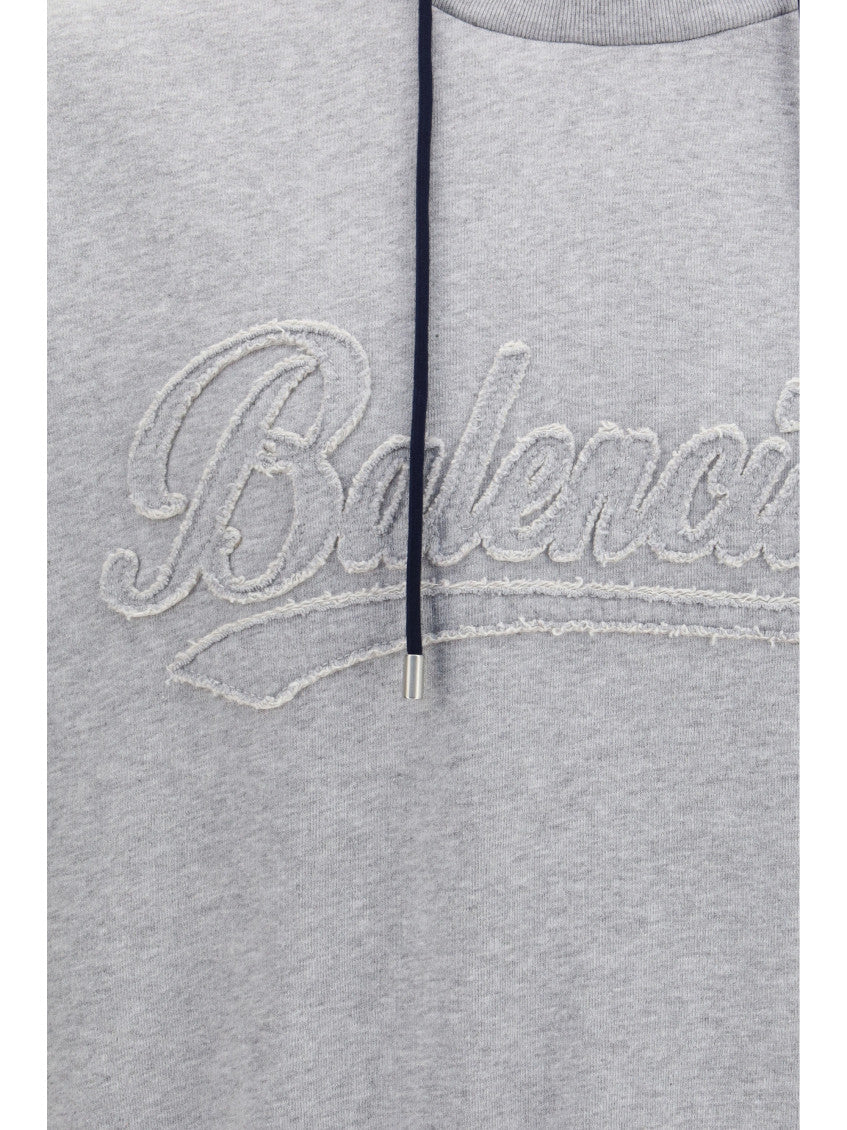 Grey Regular Logo Hoodie 3