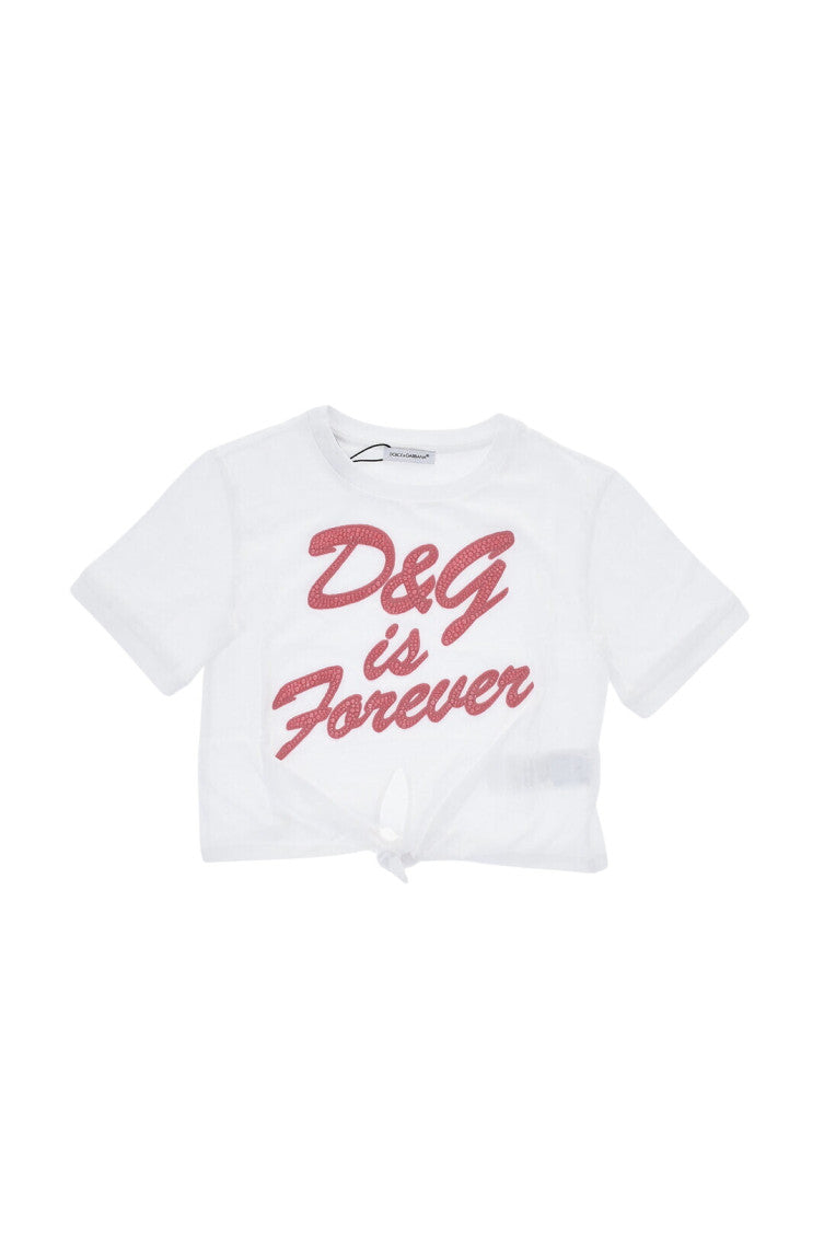Girls White Logo T-Shirt 1