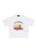 Girls White Graphic T-Shirt 1