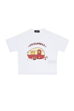 Girls White Graphic T-Shirt 1