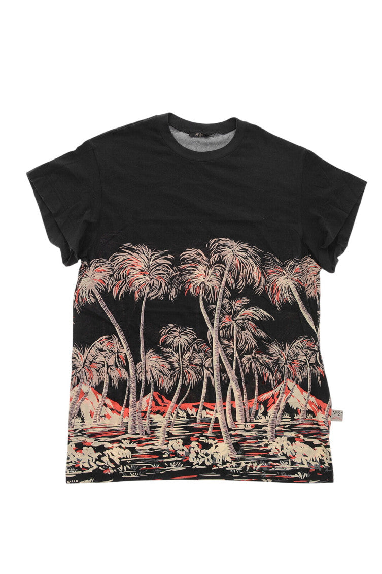 Kids Black Printed T-Shirt 1