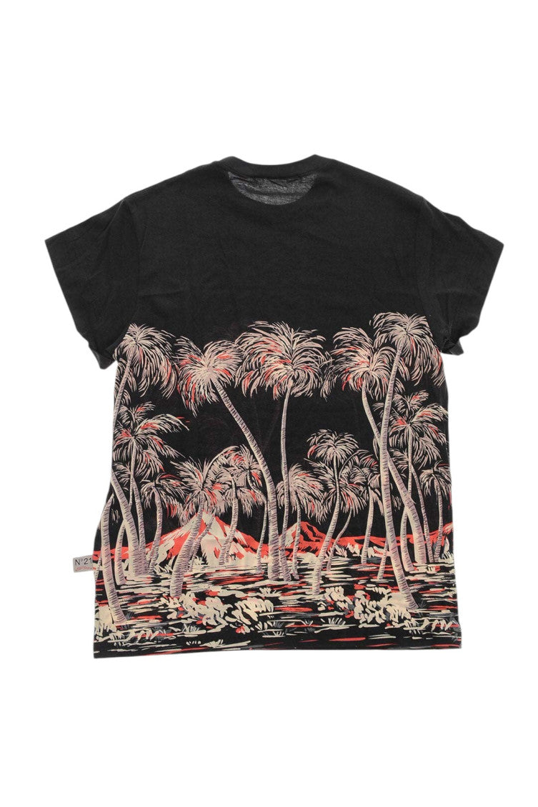 Kids Black Printed T-Shirt 2