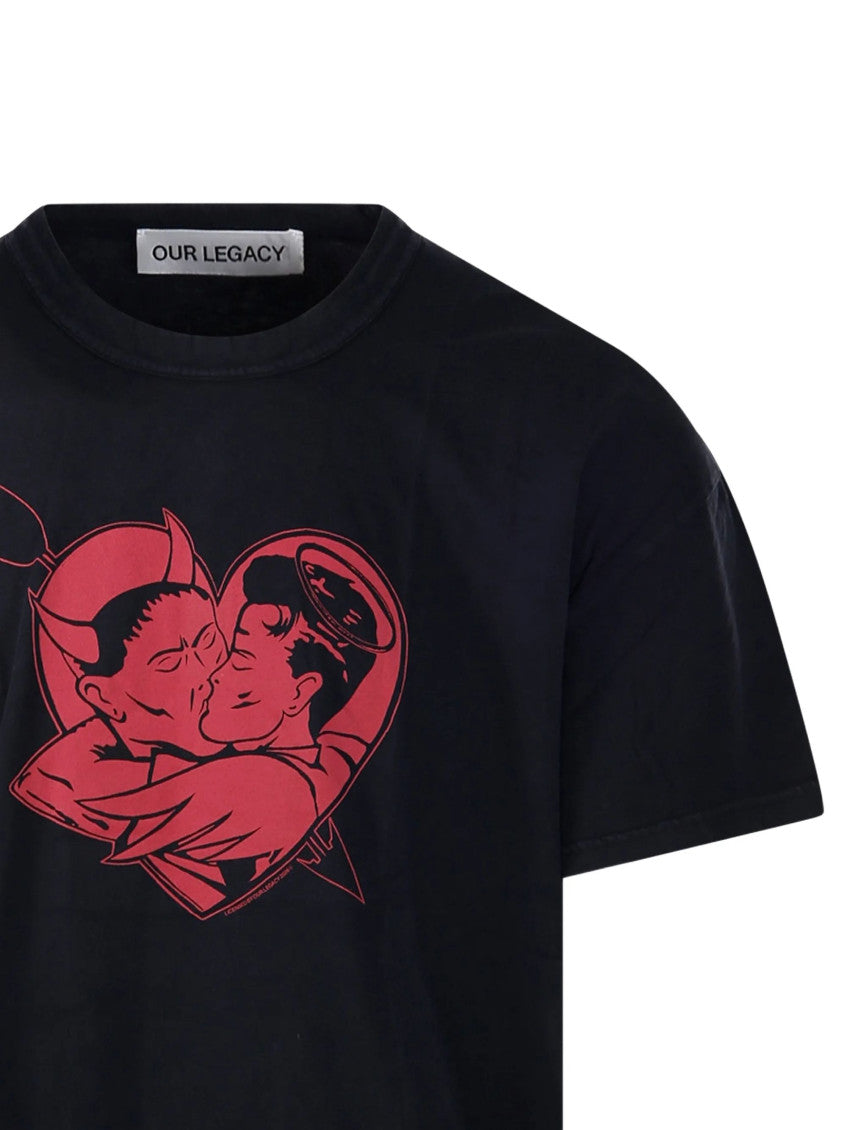 Black Graphic Crew Neck T-Shirt 4