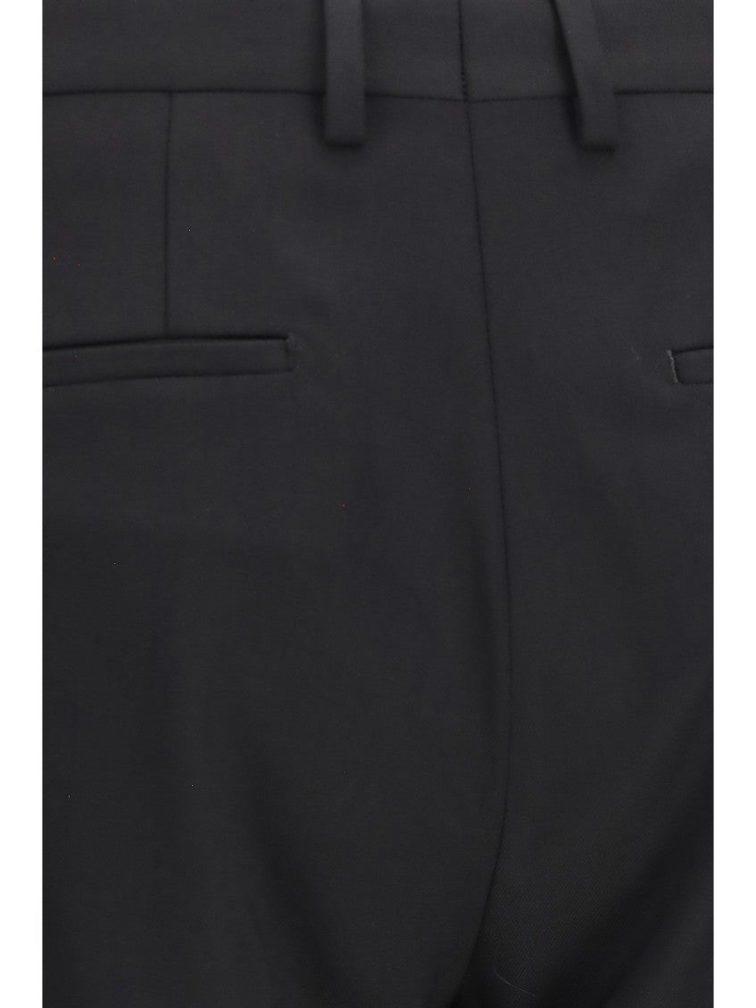 Black Solid Peaked Lapel Suit 4