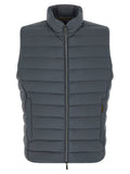 Blue Quilted Mock Collar Vest 1