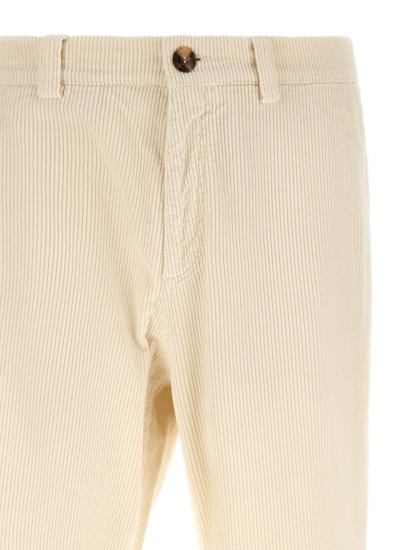 Beige Regular Flat Front Pants 3