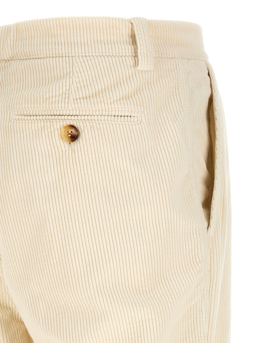 Beige Regular Flat Front Pants 4