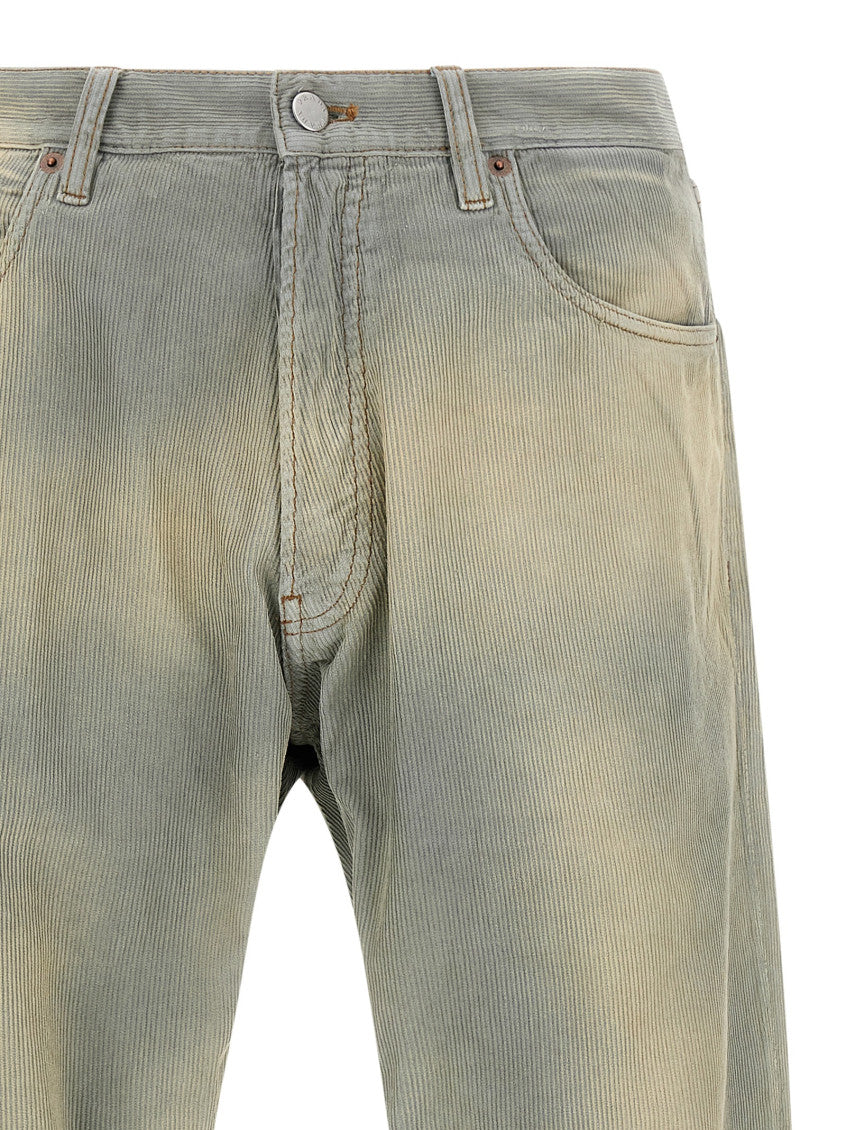 Light Blue Straight Flat Front Pants 3